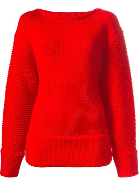 red designer sweaters